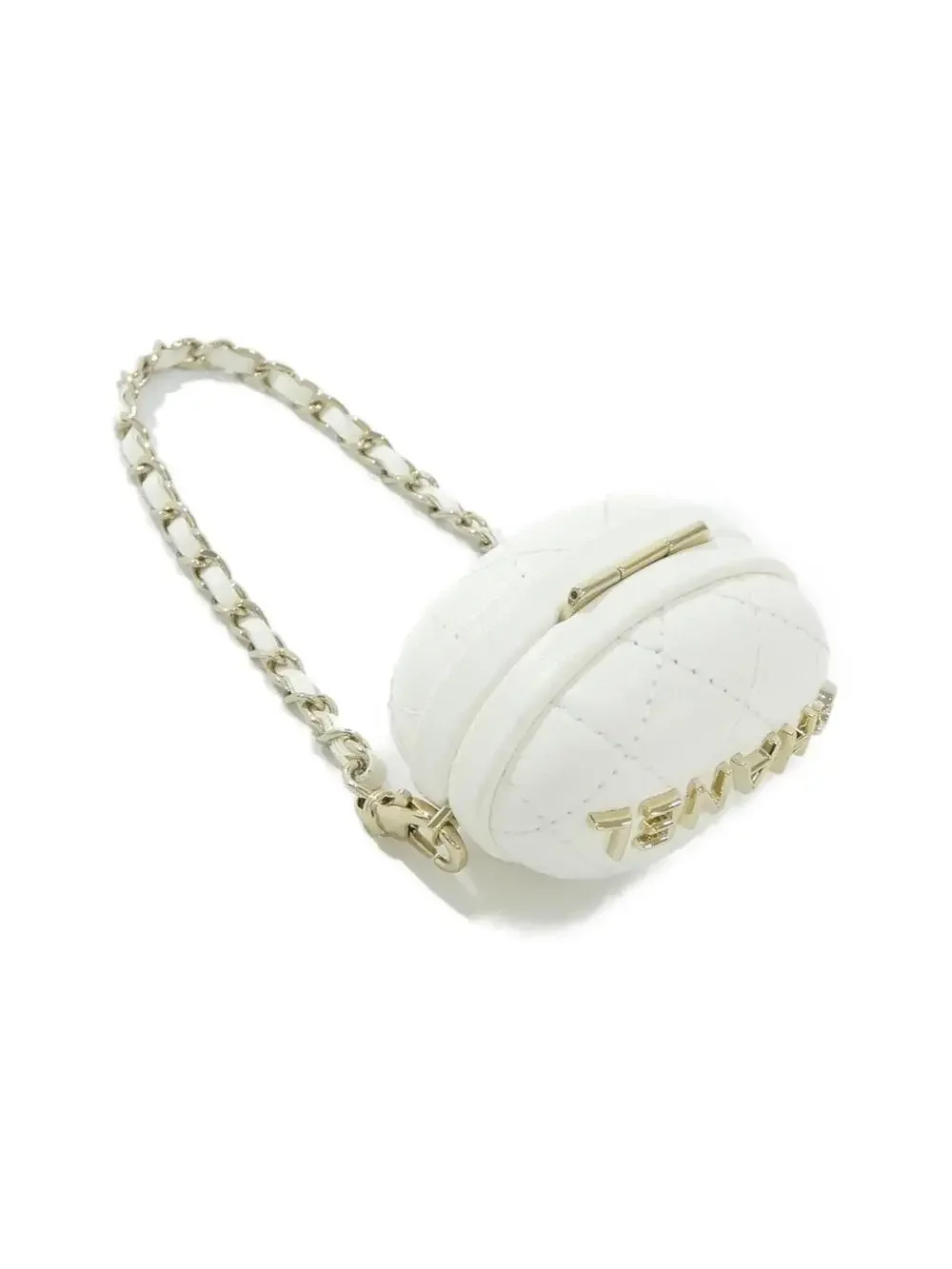 Chanel Handbag Charm Leather White #246653C21B